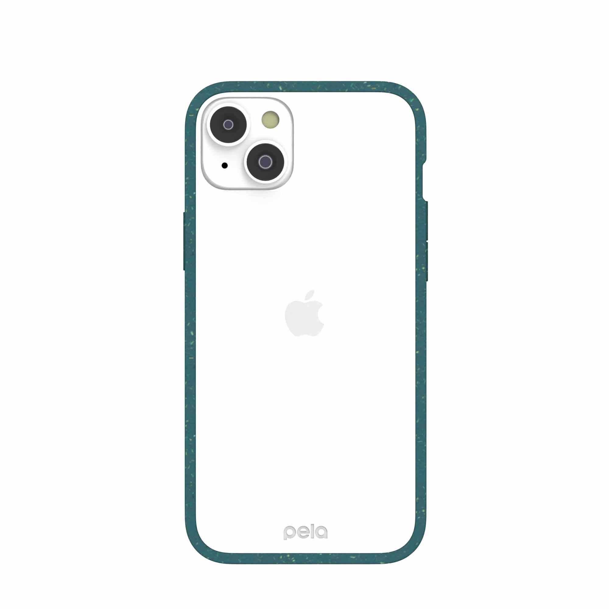 Clear iPhone 14 Plus Case with Green Ridge