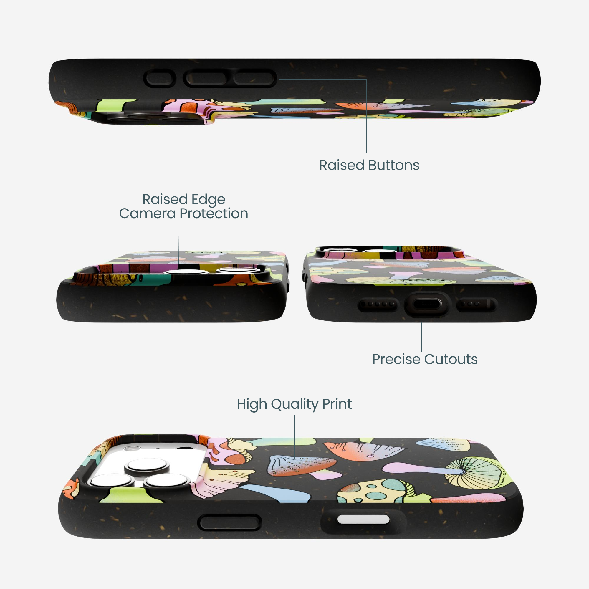 MUSHROOM-PARTY_IP17P_Black