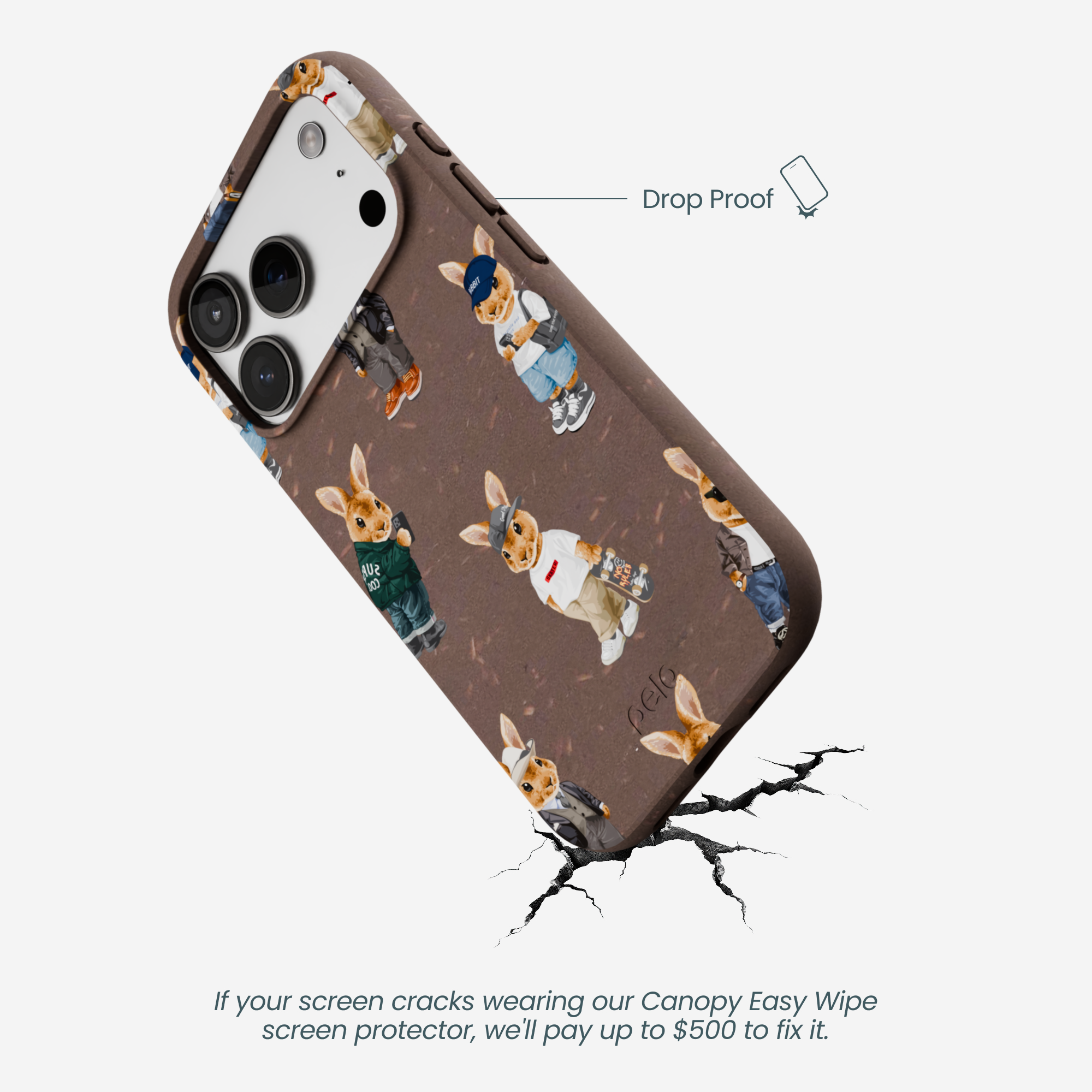 RABBIT-FRIENDS_IP17P_ChocolateBrown