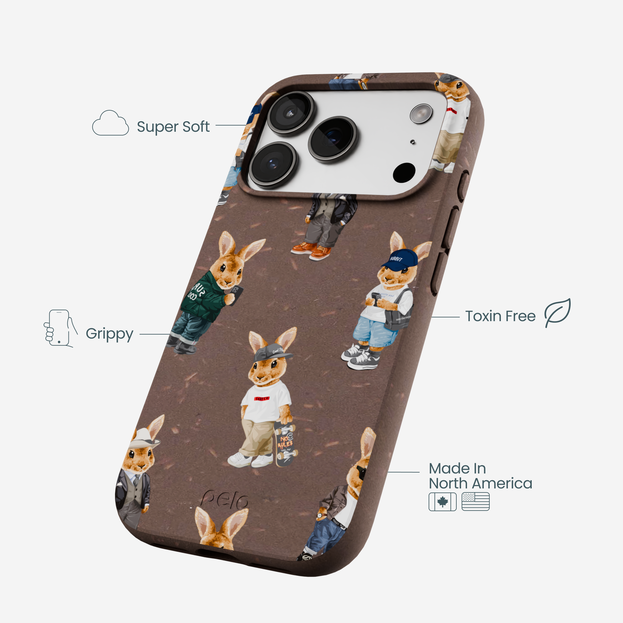 RABBIT-FRIENDS_IP17P_ChocolateBrown